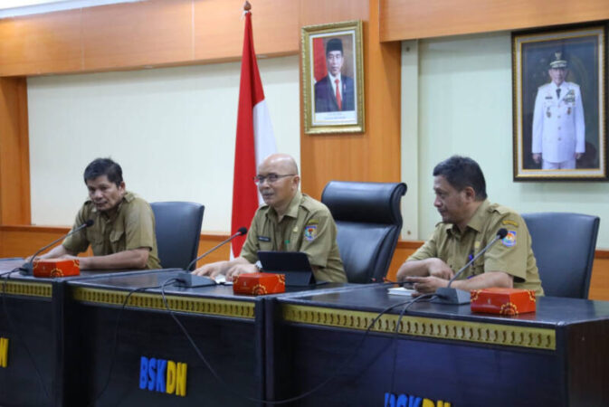 Aferi S. Fudail saat memimpin Rapat Persiapan Penyelenggaraan IGA 2023, di aula BSKDN, Senin (20/11/2023).