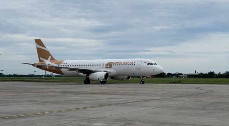 super air jet di bandara Kualanamu Deliserdang Sumatera Utara