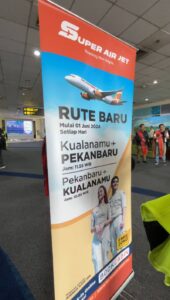super air jet di bandara Kualanamu Deliserdang Sumatera Utara